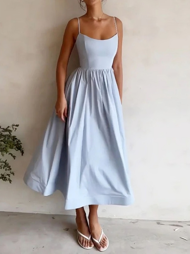 JO | Flowing maxi dress with spaghetti stars