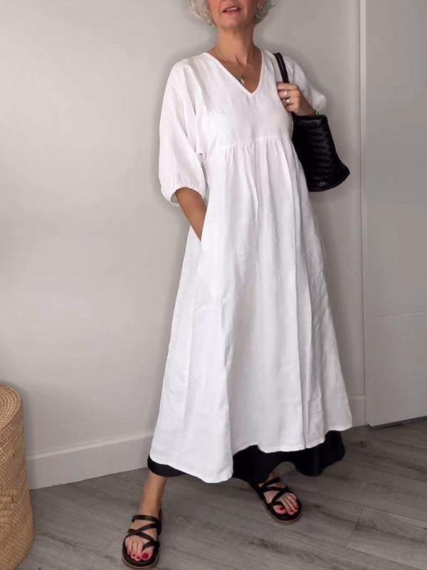 JO | Relaxed elegance V-neck maxi dress