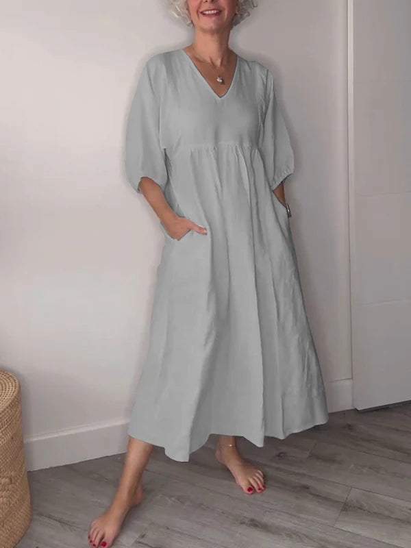 JO | Relaxed elegance V-neck maxi dress
