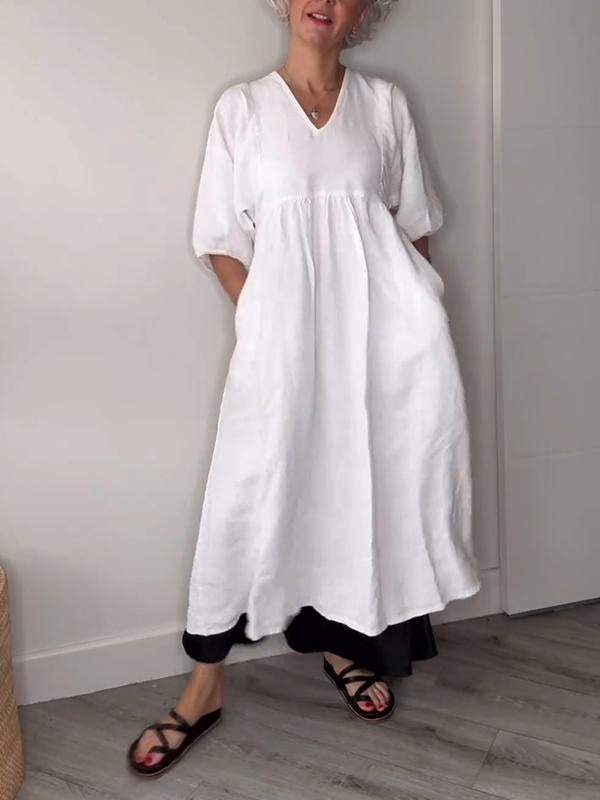 JO | Relaxed elegance V-neck maxi dress