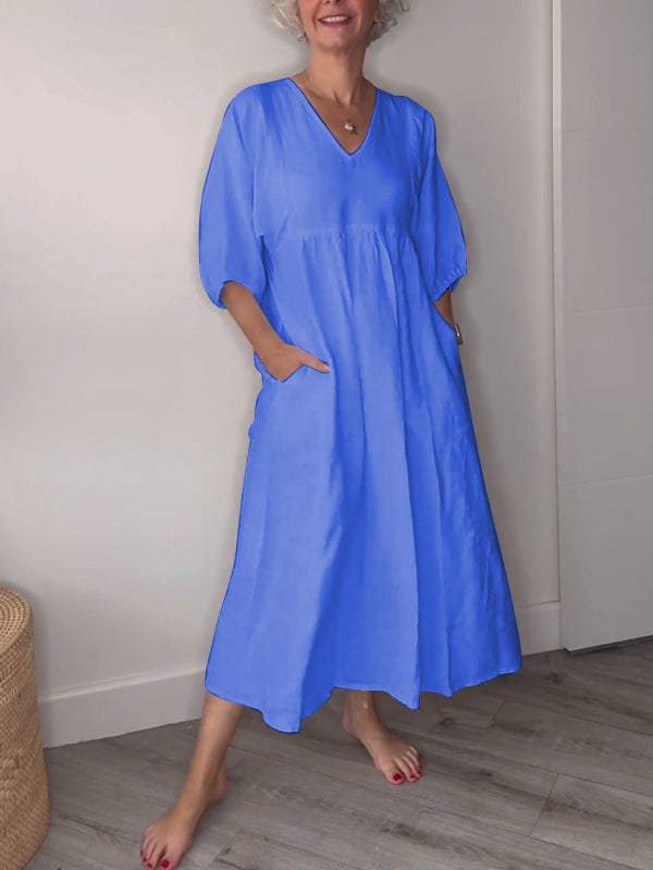 JO | Relaxed elegance V-neck maxi dress