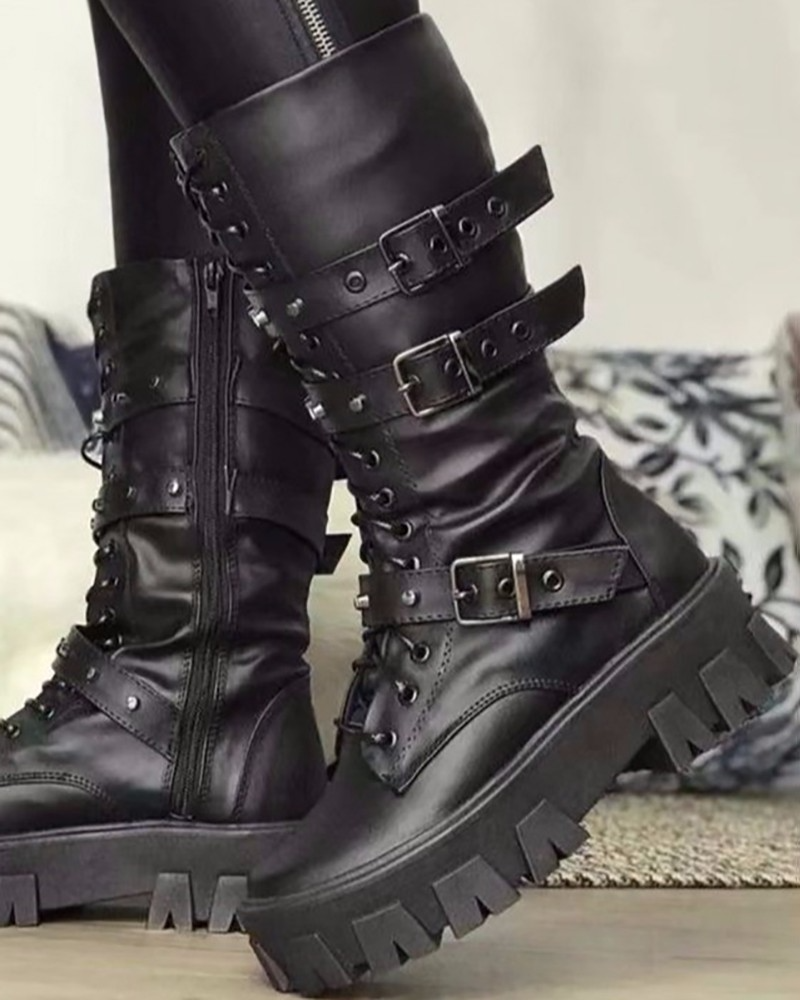 JO | Boots with zipper and buckles