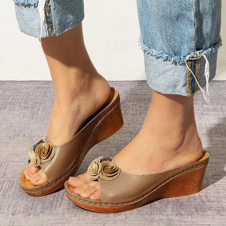 JO | | Comfortable leather floral sandals