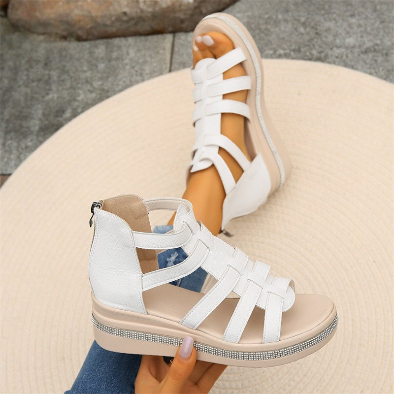 JO | Wedge sandals with rhinestones