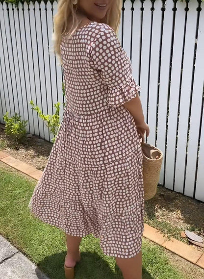 JO | Short sleeve midi dress