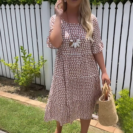 JO | Short sleeve midi dress