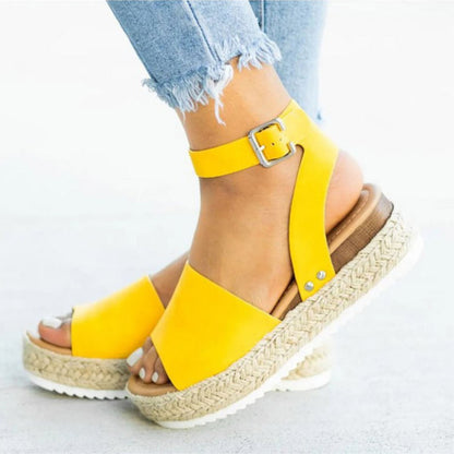 JO | | Women's platform sandals with adjustable ankle strap