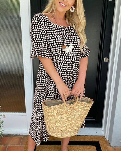 JO | Leslie | polka dot midi dress