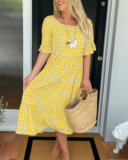 JO | Leslie | polka dot midi dress