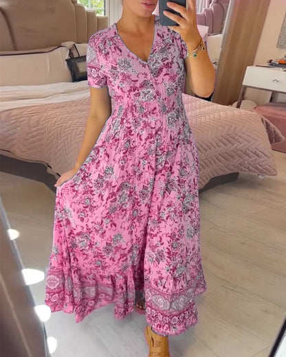 JO | Floral bohemian maxi dress