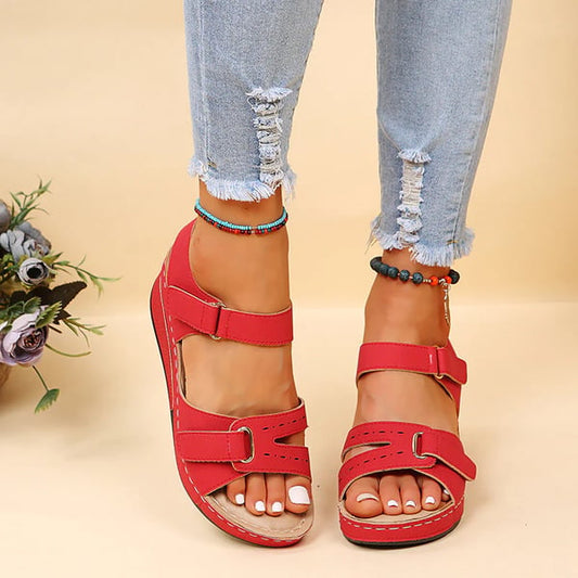 JO | - Roman sandals for women with Velcro fastening