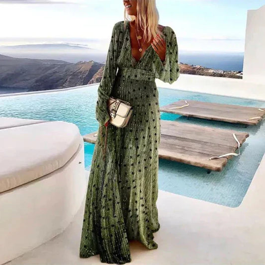 JO | stylish maxi dress with polka dot pattern