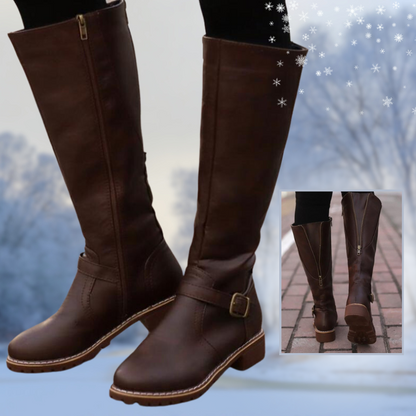 JO | Women's high boots with buckle and heel