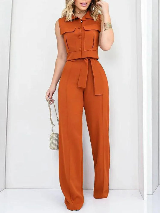 JO | Elegant style - Belt with bow, wide leg - Perfect for casual and formal occasions
