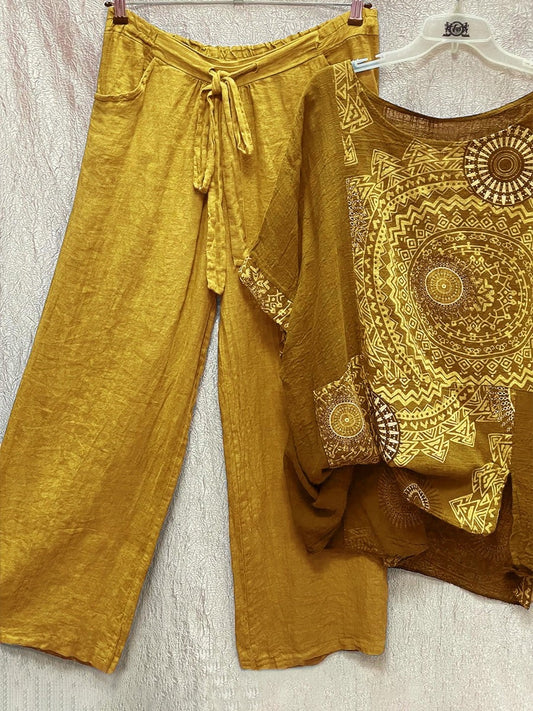 JO | Two-piece set with loose bohemian print