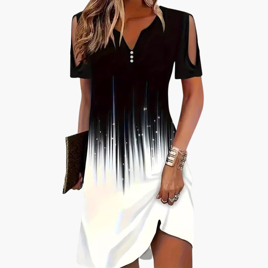 JO | Women's boho midi dress with cut-out sleeves and slit