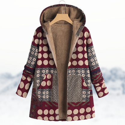 JO | Chic, cozy winter coat with print