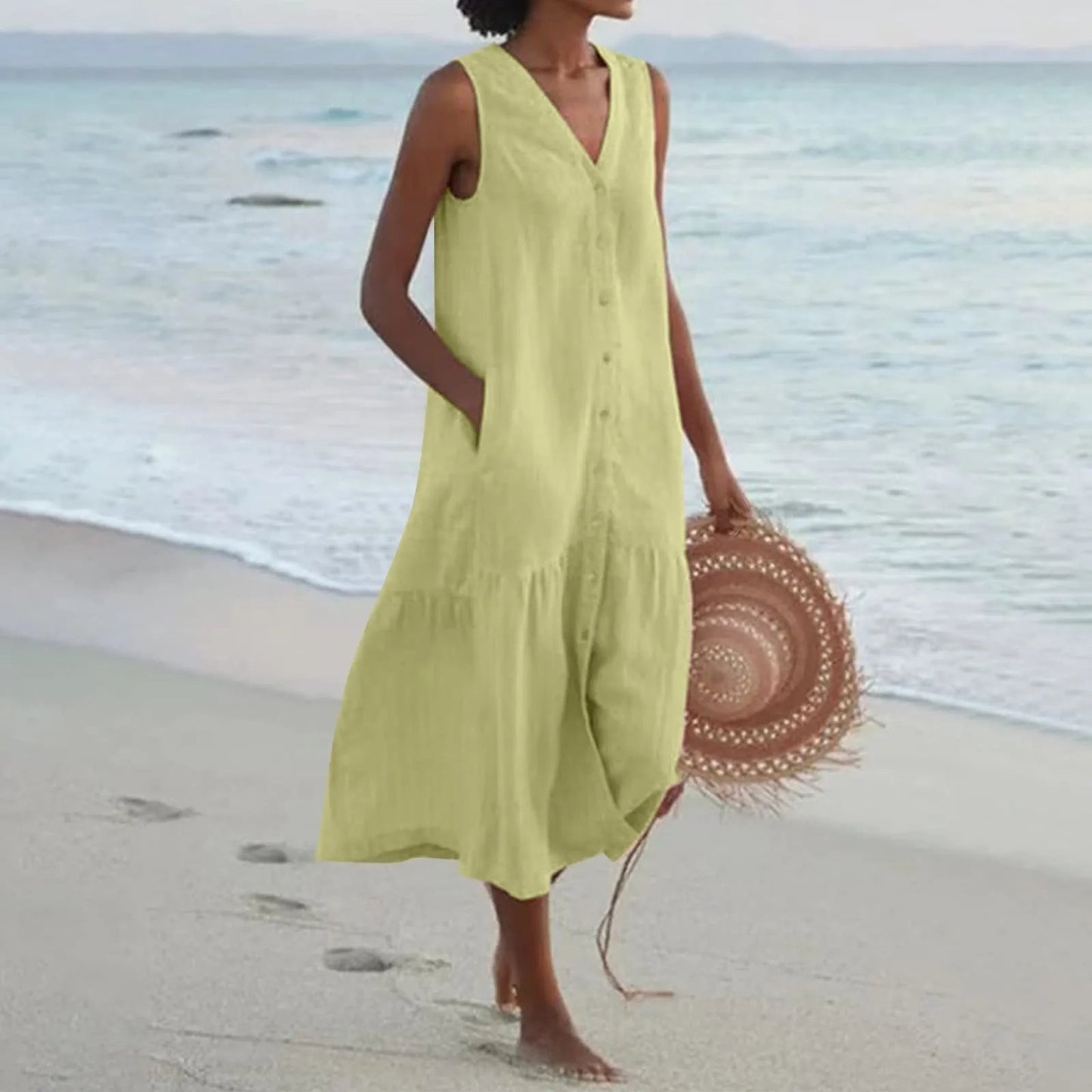 JO | elegant summer midi dress for women