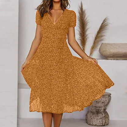 JO | V-neck wrap midi dress