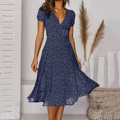 JO | V-neck wrap midi dress