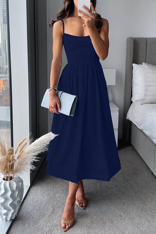 JO | Giselle™ spaghetti strap A-line midi dress