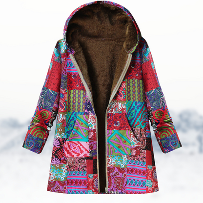 JO | Chic, cozy winter coat with print