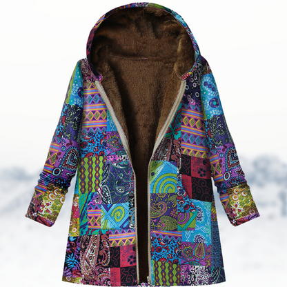 JO | Chic, cozy winter coat with print