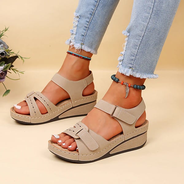 JO | - Roman sandals for women with Velcro fastening