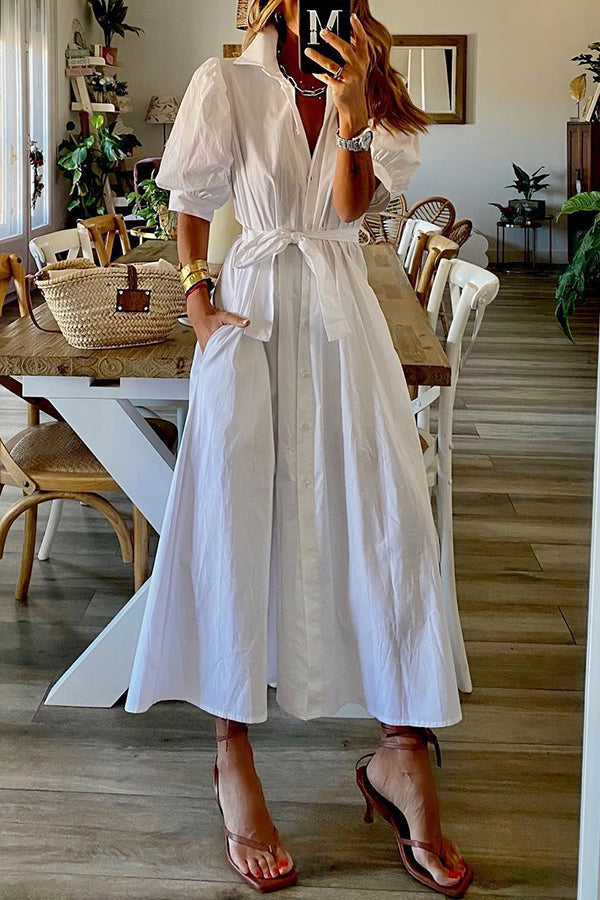 JO | Vintage pocket shirt midi dress