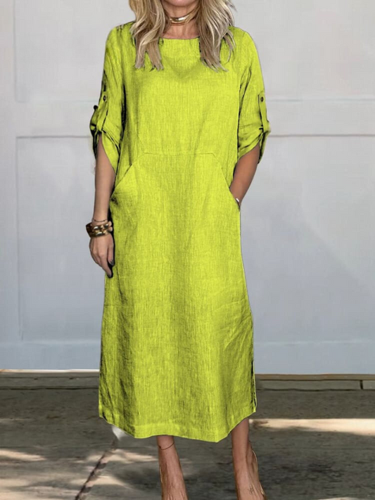 JO | Elegant pocket midi dress