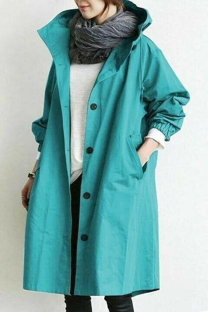 JO | Stylish, plain-colored, loose trench coat