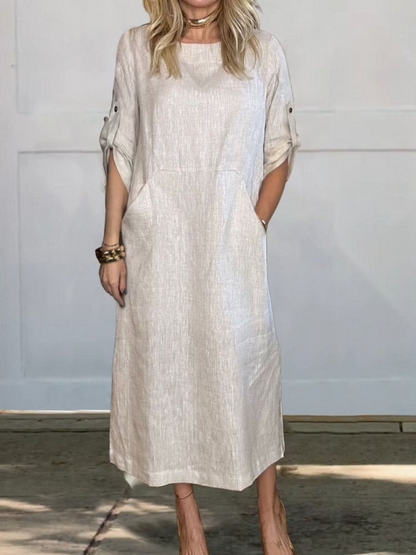 JO | Elegant pocket midi dress