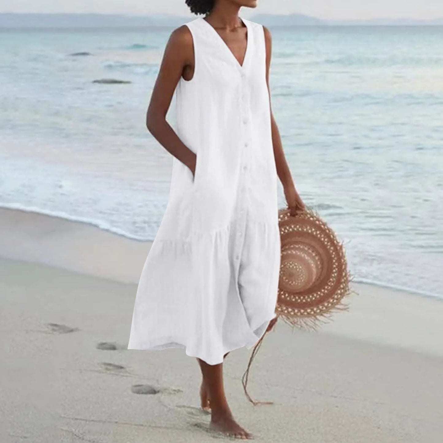 JO | elegant summer midi dress for women