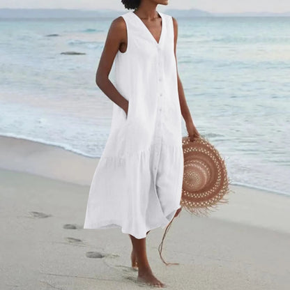 JO | elegant summer midi dress for women