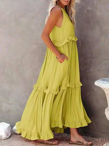 JO | Effortless Ruffle Maxi Dress
