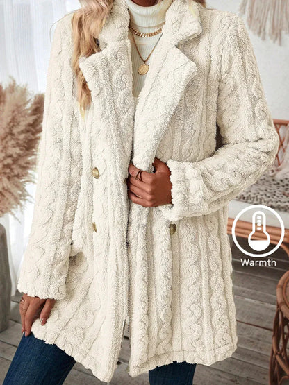 JO | Double-breasted flannel winter coat
