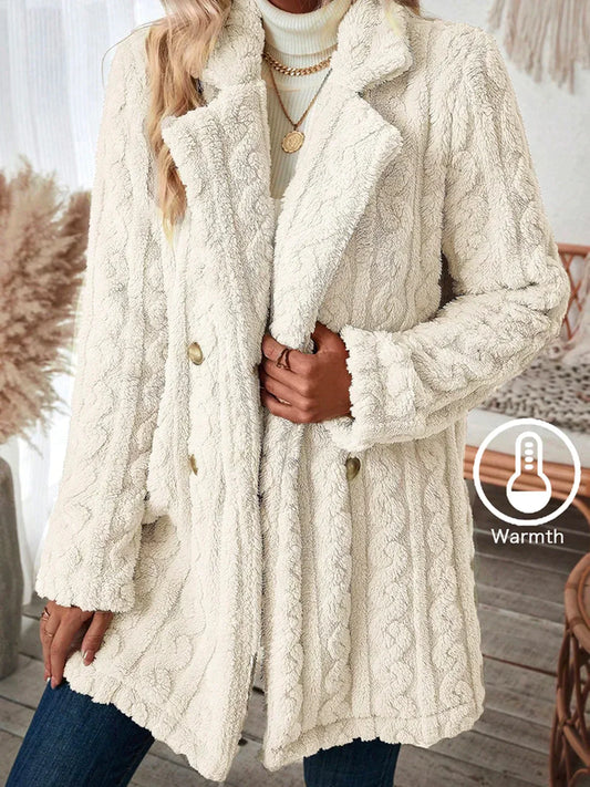 JO | Double-breasted flannel winter coat