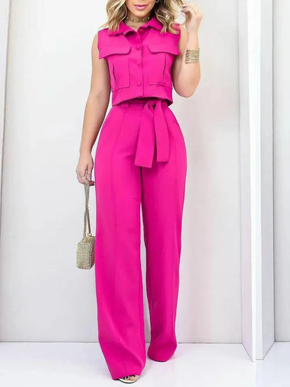 JO | Elegant style - Belt with bow, wide leg - Perfect for casual and formal occasions