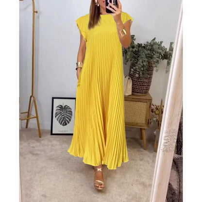 JO | Elegant pleated maxi dress