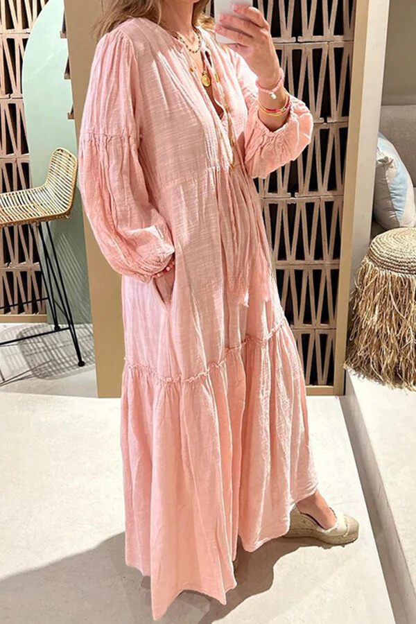 JO | Take Me To Cabo Ethnic Unique Print Button Loose Shirt Midi Dress