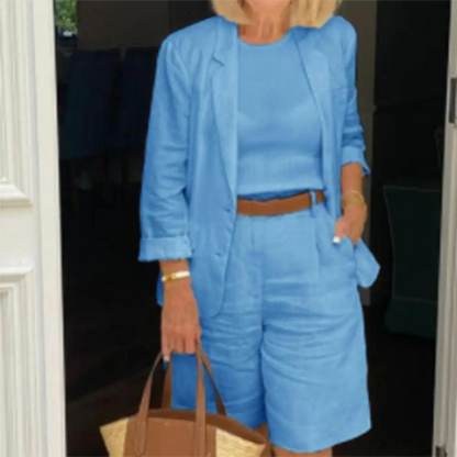 JO | Luxurious blazer and shorts ensemble for women