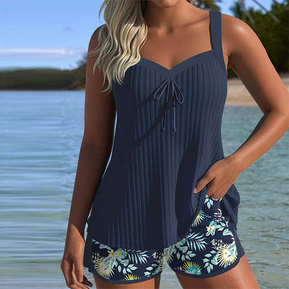 JO | Tankini Striped two-piece swim shorts