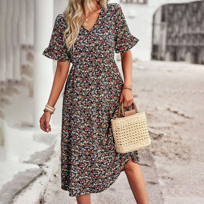 JO | Elegant floral midi dress