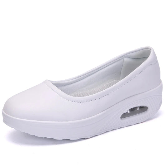 Womens Shoes PU Casual Flat Platform Summer Sneakers Breathable Walk Shoes For Women Soft Flats Fashion Shoes Zapatos De Mujer