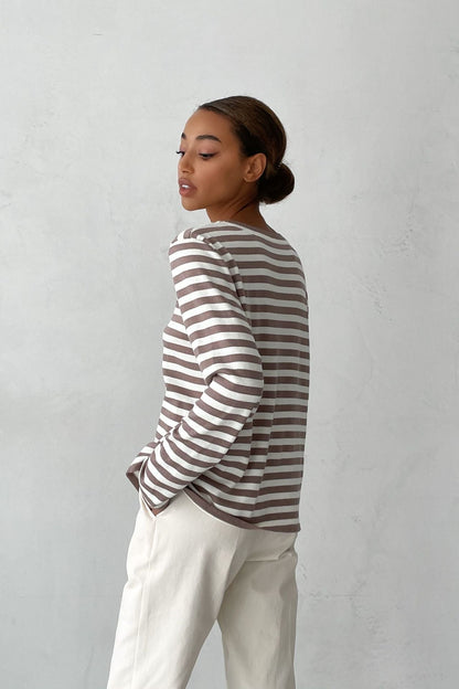 JO | Classic striped long-sleeved shirt
