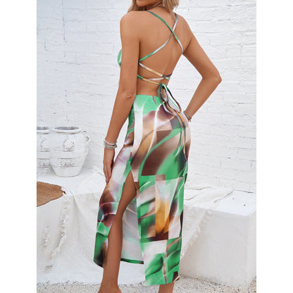 JO | Women's midi dress - Bodycon fit - Spaghetti straps - Slip-on style