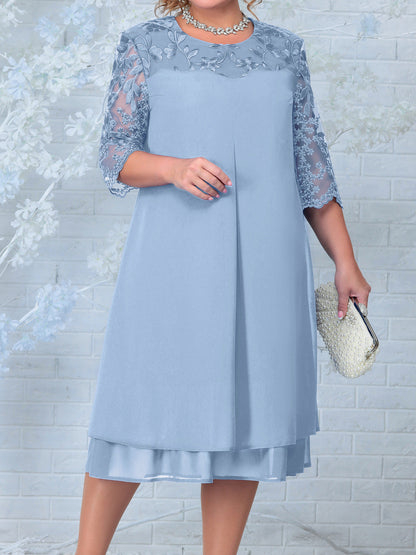 JO | Lace-shoulder cotton midi dress