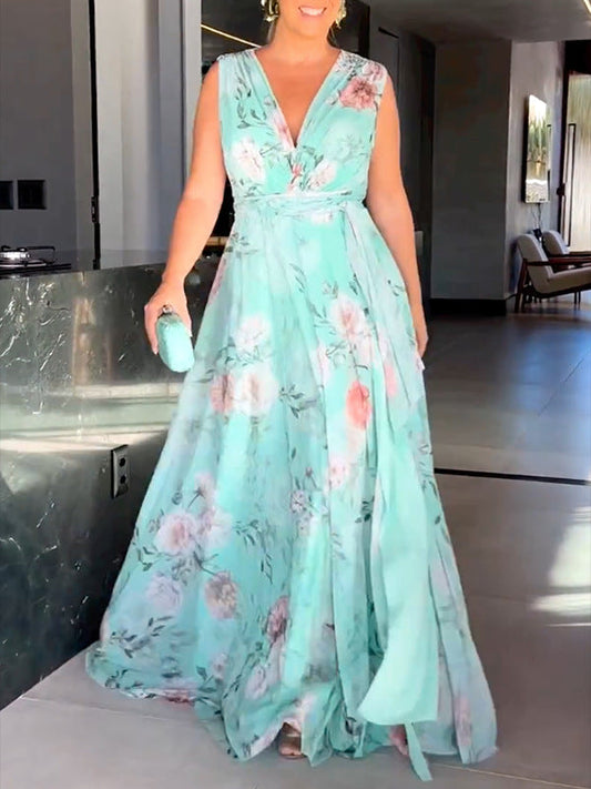JO | Floral maxi dress with slit