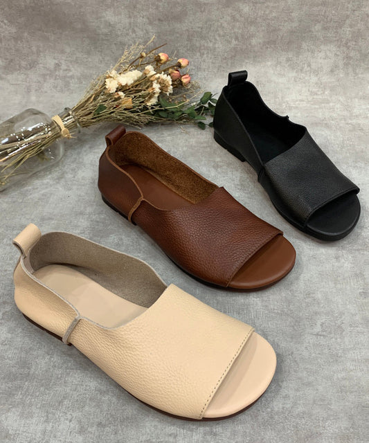 JO | Minimalist, open-toe slip-on flats