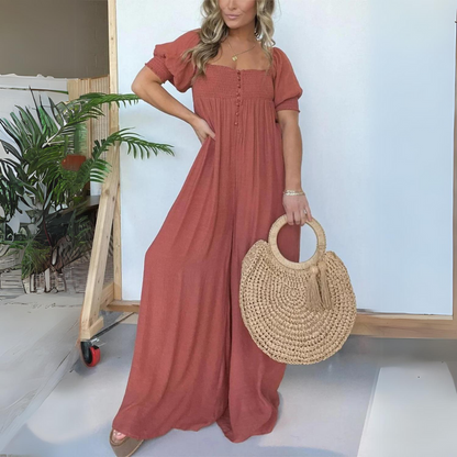 JO | Jumpsuit with square neckline and buttons